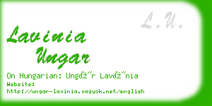 lavinia ungar business card